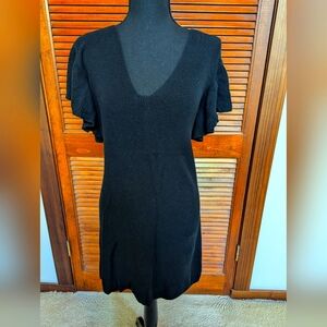 Express sweater dress with ruffle sleeves